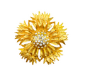 Flower Vintage Brooch Gold