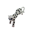 Mini Leopard Vintage Brooch Silver