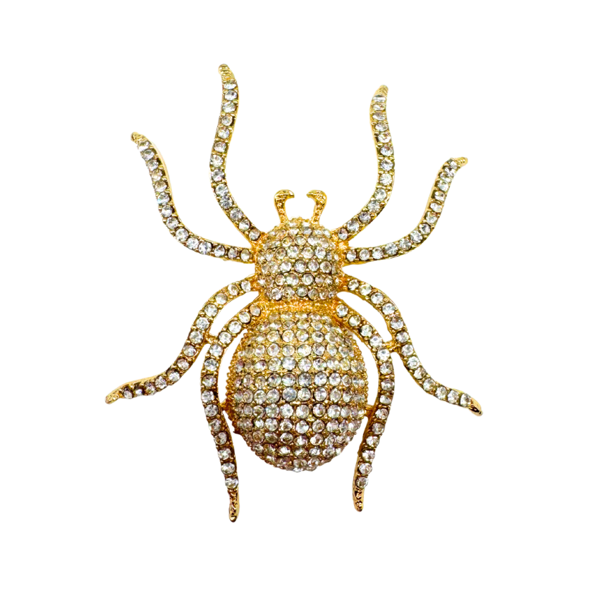 Spider Vintage Brooch Gold