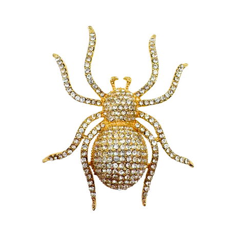 Spider Vintage Brooch Gold