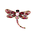 Dragonfly Vintage Brooch Pink