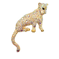Leopard Vintage Brooch Pinks