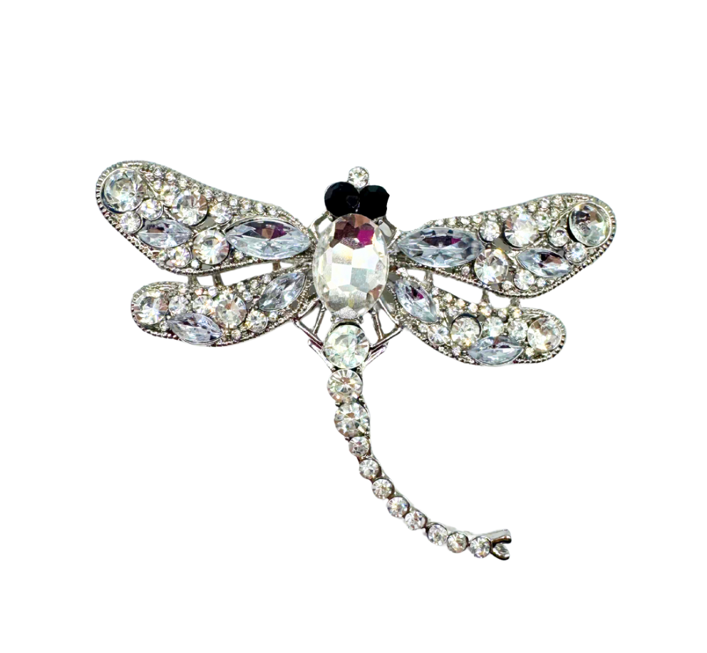Dragonfly Vintage Brooch Silver