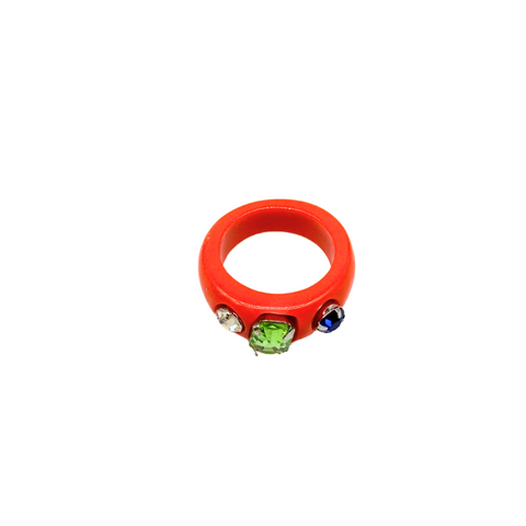 Vintage Acrylic Ring Orange