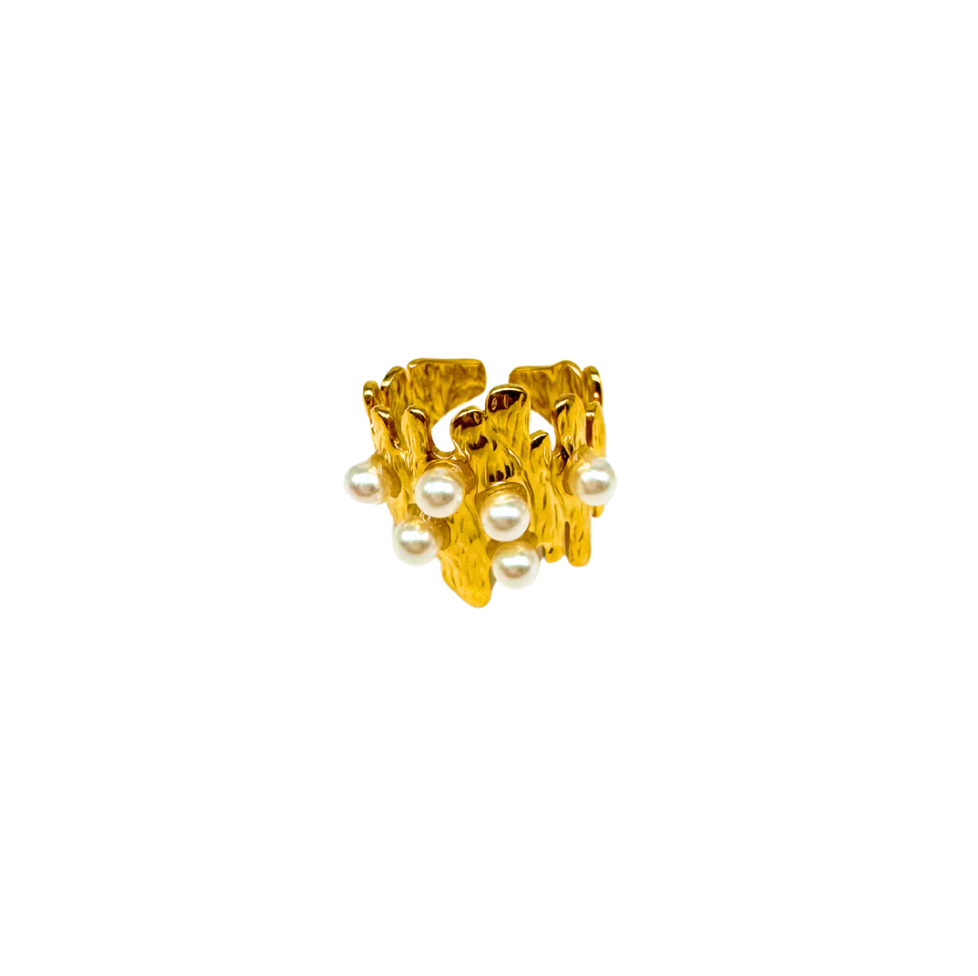 SS Ring with Pearls