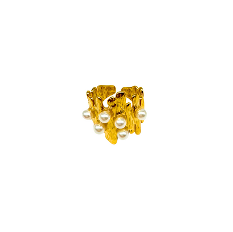 SS Ring with Pearls