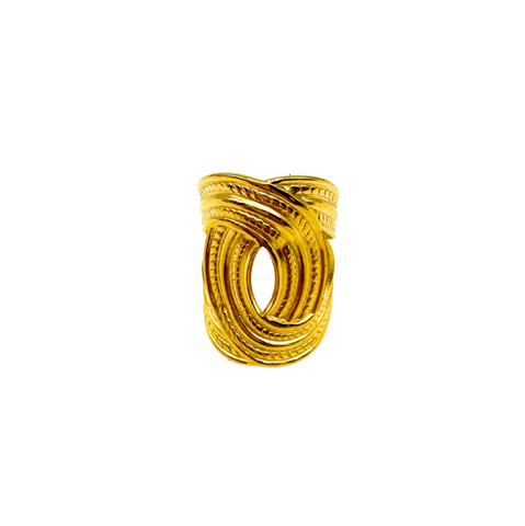 SS Ring with Swirl Pattern