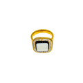 Ring w White Stone and Crystals