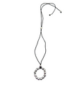 Leather and Silver Adjustable Necklace