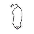 Leather and Silver Adjustable Necklace