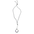 Leather and Silver Adjustable Necklace