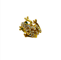 Vintage Mini Gold Frog Brooch