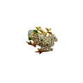 Vintage Mini Silver Frog Brooch