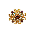 Vintage Jewel Flower Brooch