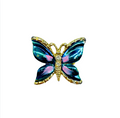 Vintage Pink & Blue Butterfly Brooch