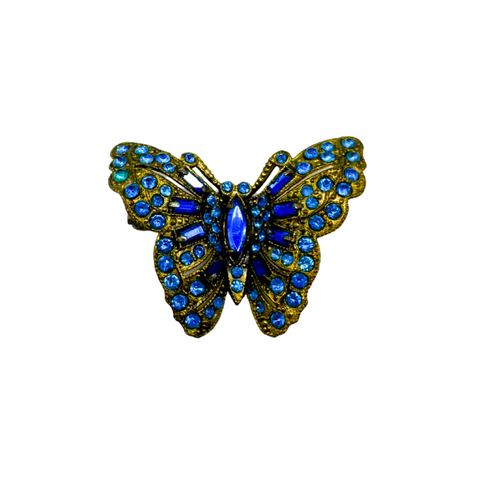 Vintage Blue Butterfly Brooch