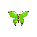 Vintage Green Butterfly Brooch