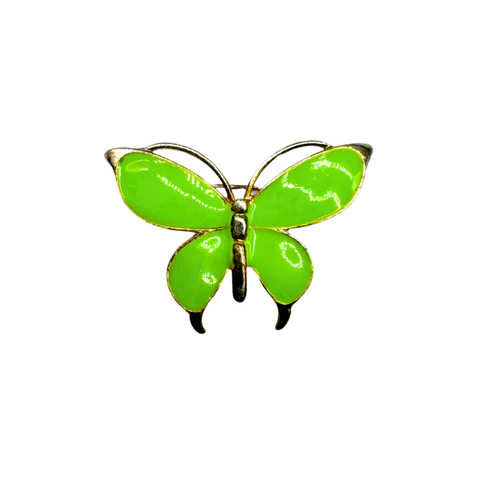 Vintage Green Butterfly Brooch