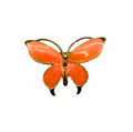 Vintage Orange Butterfly Brooch