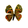 Vintage Gold Jewel Butterfly Brooch