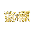 Vintage Gold Butterfly Wings Brooch