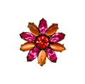 Vintage Pink Bead Flower Brooch