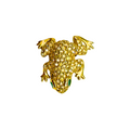 Vintage Mini Frog Green Brooch