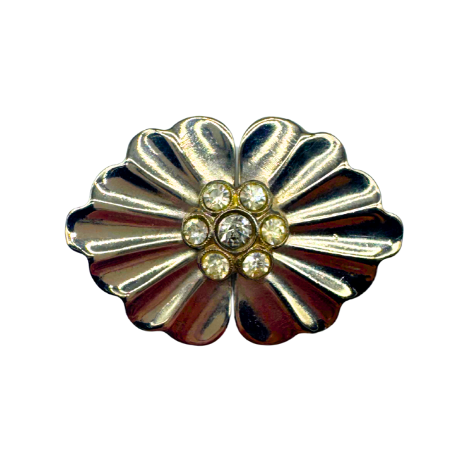 Vintage Silver Flower Brooch