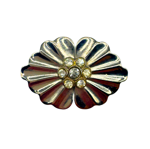 Vintage Silver Flower Brooch