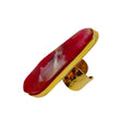 Red Stone Big Gold Ring