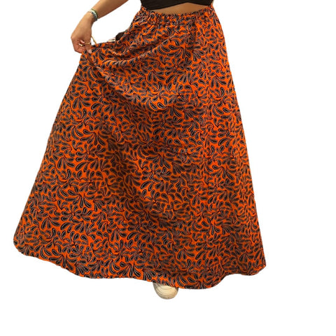 The Chroma Collection Maxi Skirt - Orange