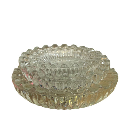 Crystal Set of Ashtrays