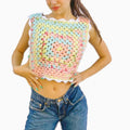 Crochet Granny Square Vest - Spring