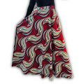The Chroma Collection Maxi Skirt - Dark Red and Blue