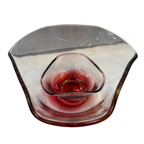Vintage Rose Glass Bowl Set