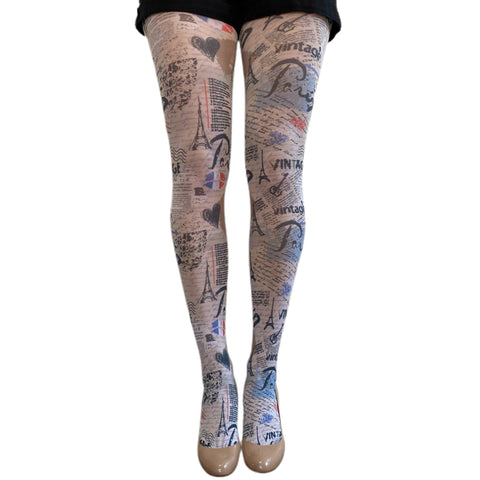 I Love Paris tights for women