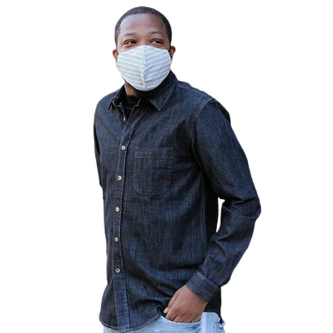 Black Denim Long Sleeve Button-Up Shirt