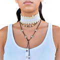 Cream and White Lace Choker
