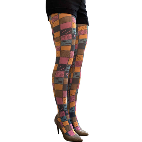 Colorful Patchwork tights For Women
