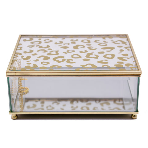 Rectangle Cheetah Gold Box