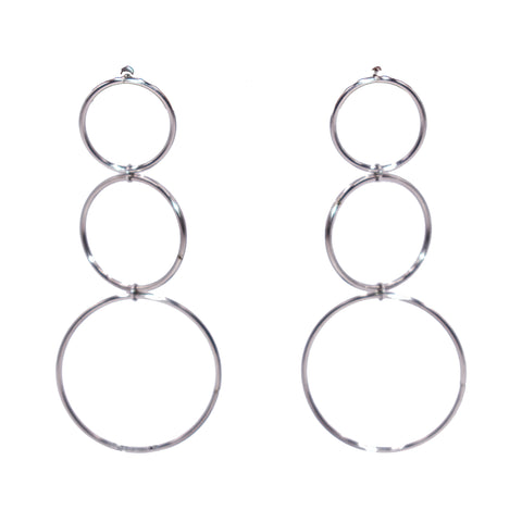 Stainless Steel 3 Circle Earring