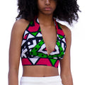 The Chroma Collection Halter Top - Strawberry and Green