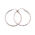 Silver Medium Circle Earrings