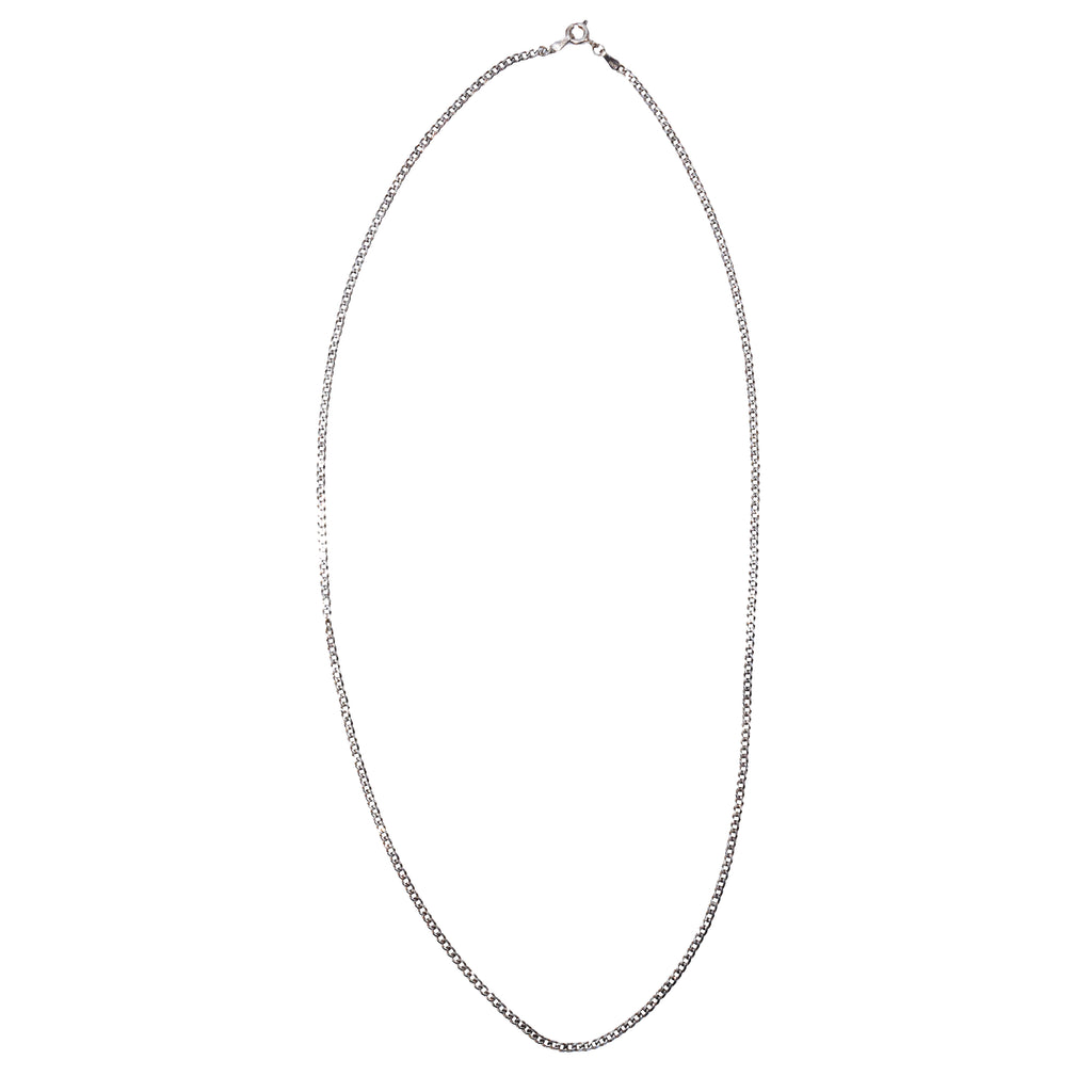 Long Silver Chain Necklace
