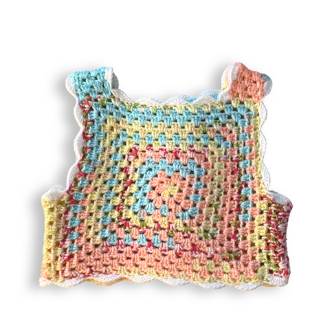 Crochet Granny Square Vest - Spring