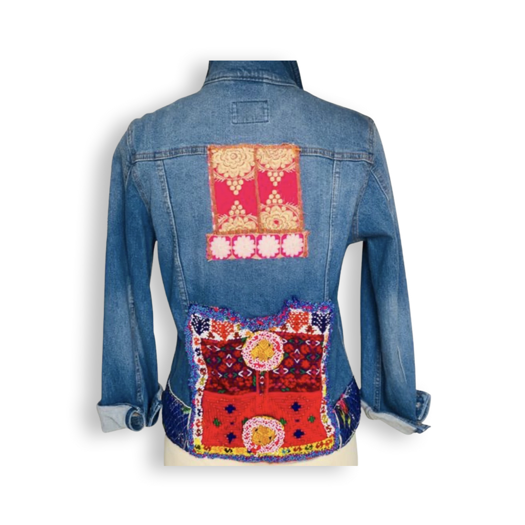 Embellished Denim Jacket-The Kayte