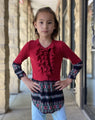 Red Frills Top