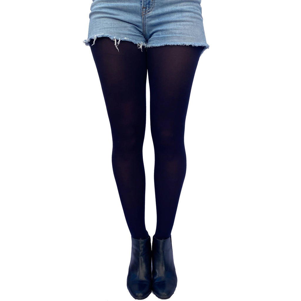 Navy blue Opaque tights for women