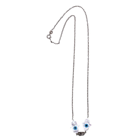 Mother of Pearl Hamsa Necklace