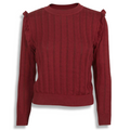 Red Ruffle Knitted Top